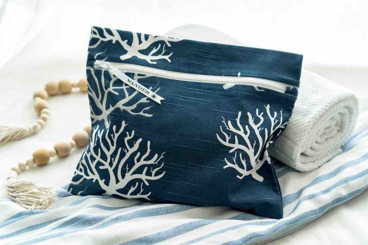 To The Sea in Deep Sea Navy Wander Wet Bag™